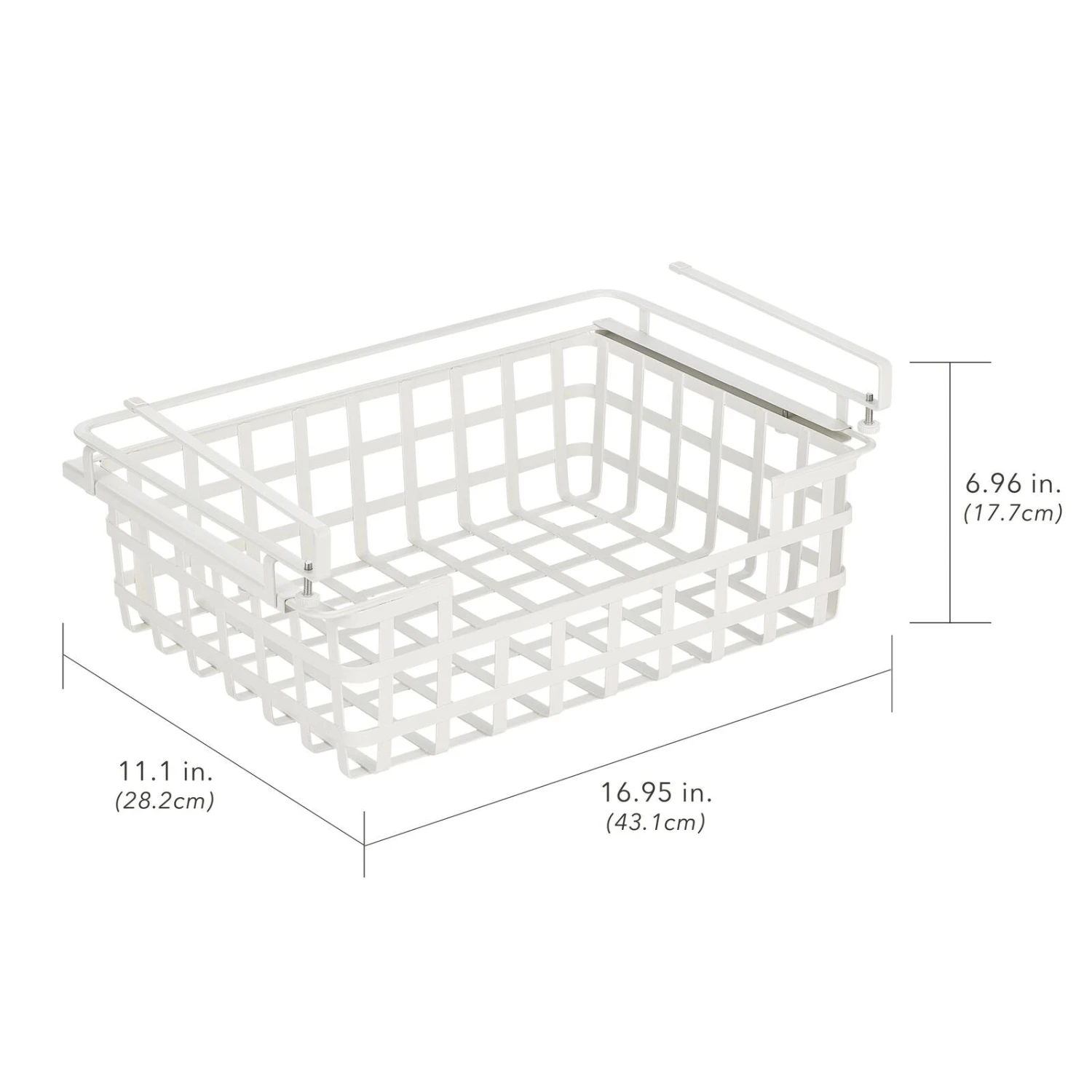 Under Shelf Sliding Wire Basket Set Under Shelf Sliding Wire Basket Set -mDesign 1600 300DPI 22777MD dims 3be6ee2e 16f1 4278 953f 469687e54a4c