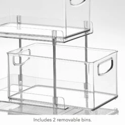 2-Tier Organizer With Pull-Out Bins 10 X 8 X 13 3 2-Tier Organizer With Pull-Out Bins 10 X 8 X 13 -mDesign 1600 300DPI 22790MD detail2