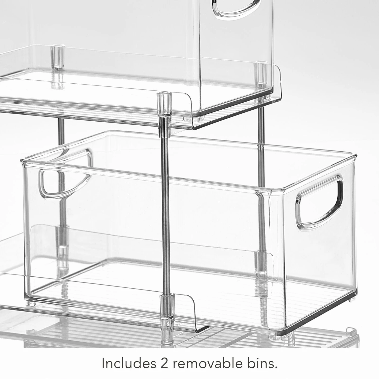 2-Tier Organizer with Pull-Out Bins 10 x 8 x 13 2-Tier Organizer With Pull-Out Bins 10 X 8 X 13 -mDesign 1600 300DPI 22790MD detail2