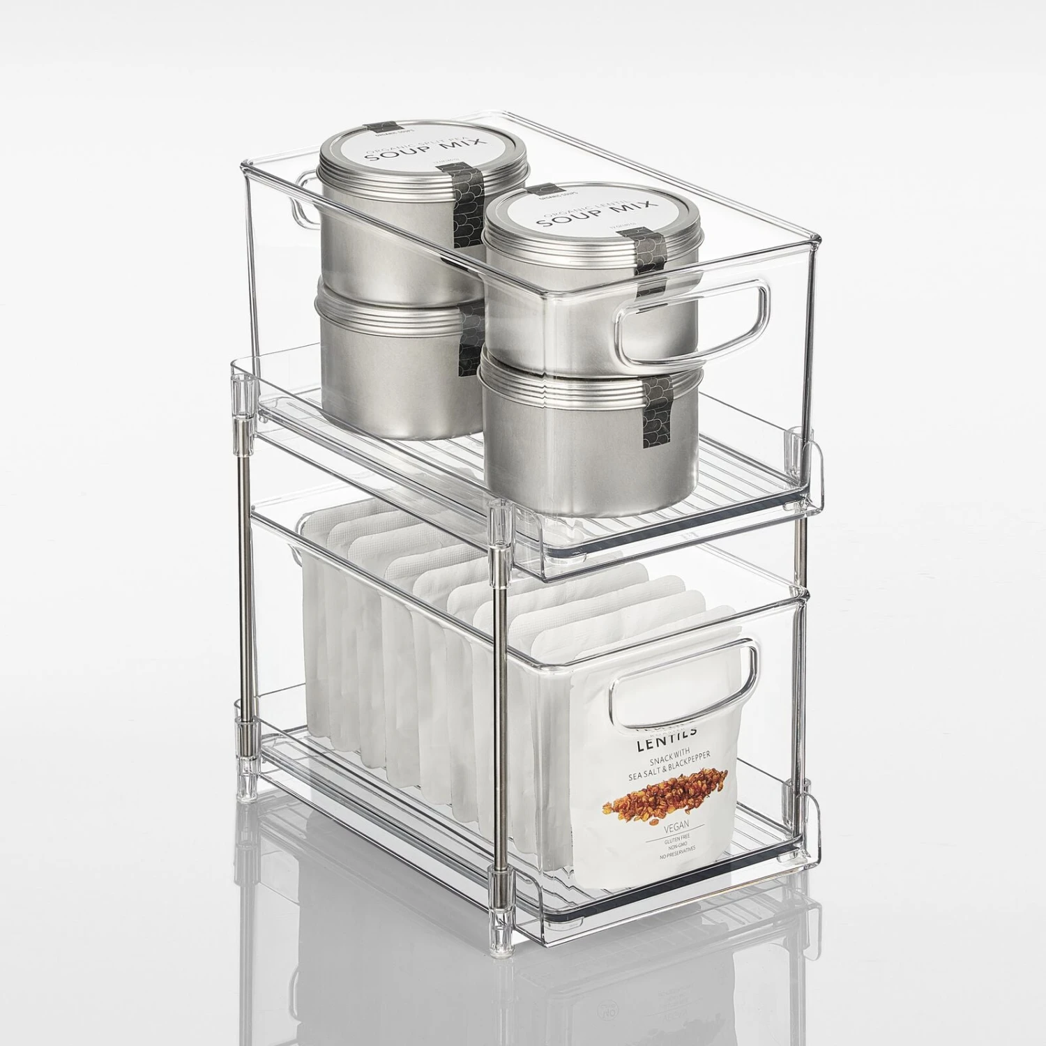 2-Tier Organizer with Pull-Out Bins 10 x 8 x 13 2-Tier Organizer With Pull-Out Bins 10 X 8 X 13 -mDesign 1600 300DPI 22790MD.Main2 3