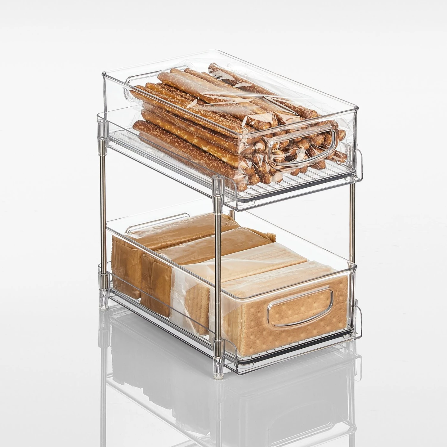2-Tier Organizer with Pull-Out Bins 10 x 8 x 11 2-Tier Organizer With Pull-Out Bins 10 X 8 X 11 -mDesign 1600 300DPI 22792MD.Main2 2