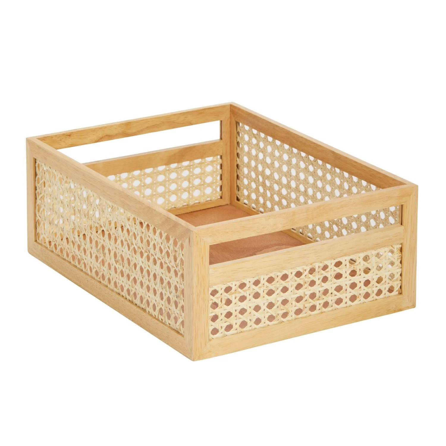 Natural Cane Bin with Handles 16 x 12 x 6 Natural Cane Bin With Handles 16 X 12 X 6 -mDesign 1600 300DPI 23543MDK OLa