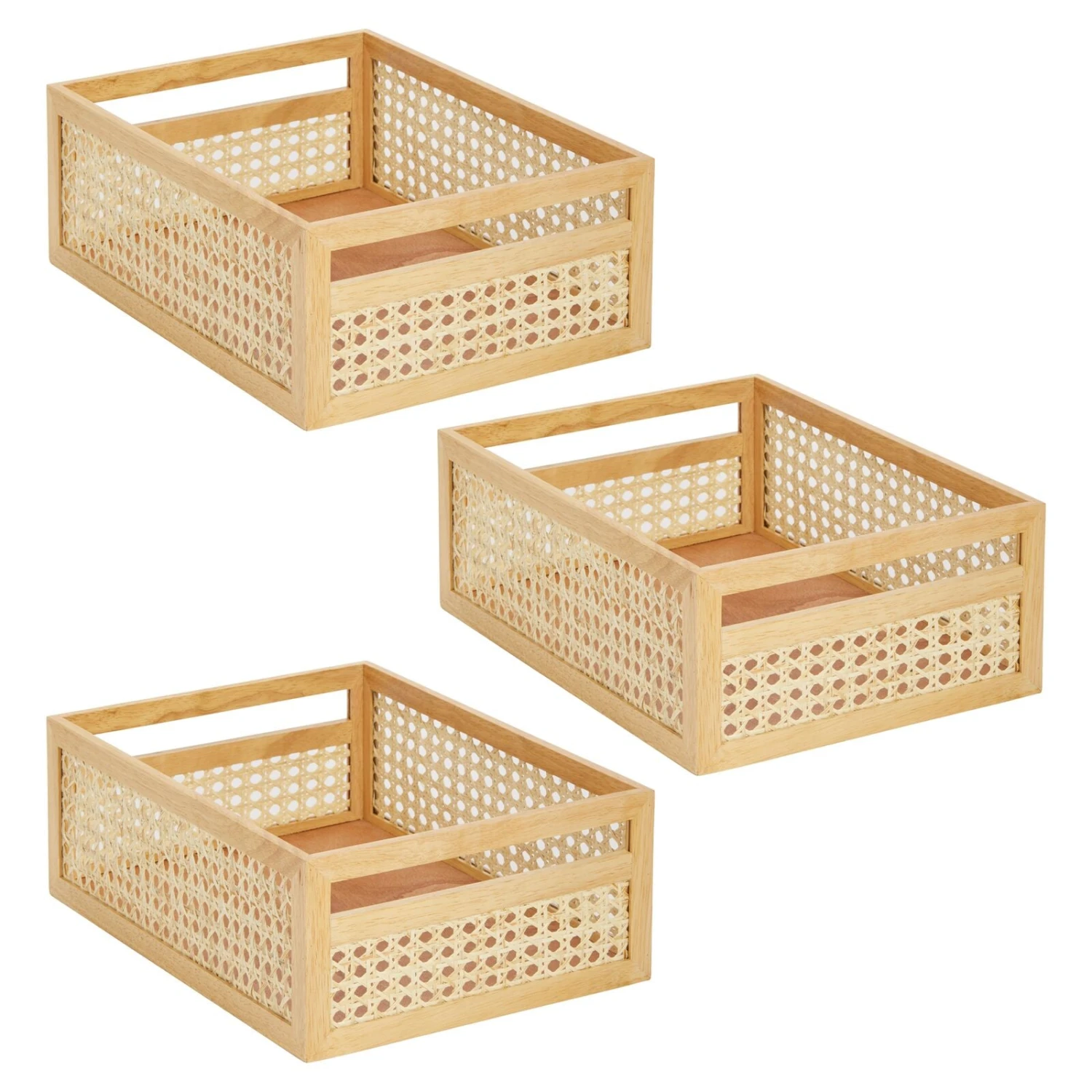 Natural Cane Bin with Handles 16 x 12 x 6 Natural Cane Bin With Handles 16 X 12 X 6 -mDesign 1600 300DPI 23544MDK.MAIN 3