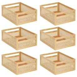 Natural Cane Bin With Handles 16 X 12 X 6 7 Natural Cane Bin With Handles 16 X 12 X 6 -mDesign 1600 300DPI 23545MDK.MAIN 3