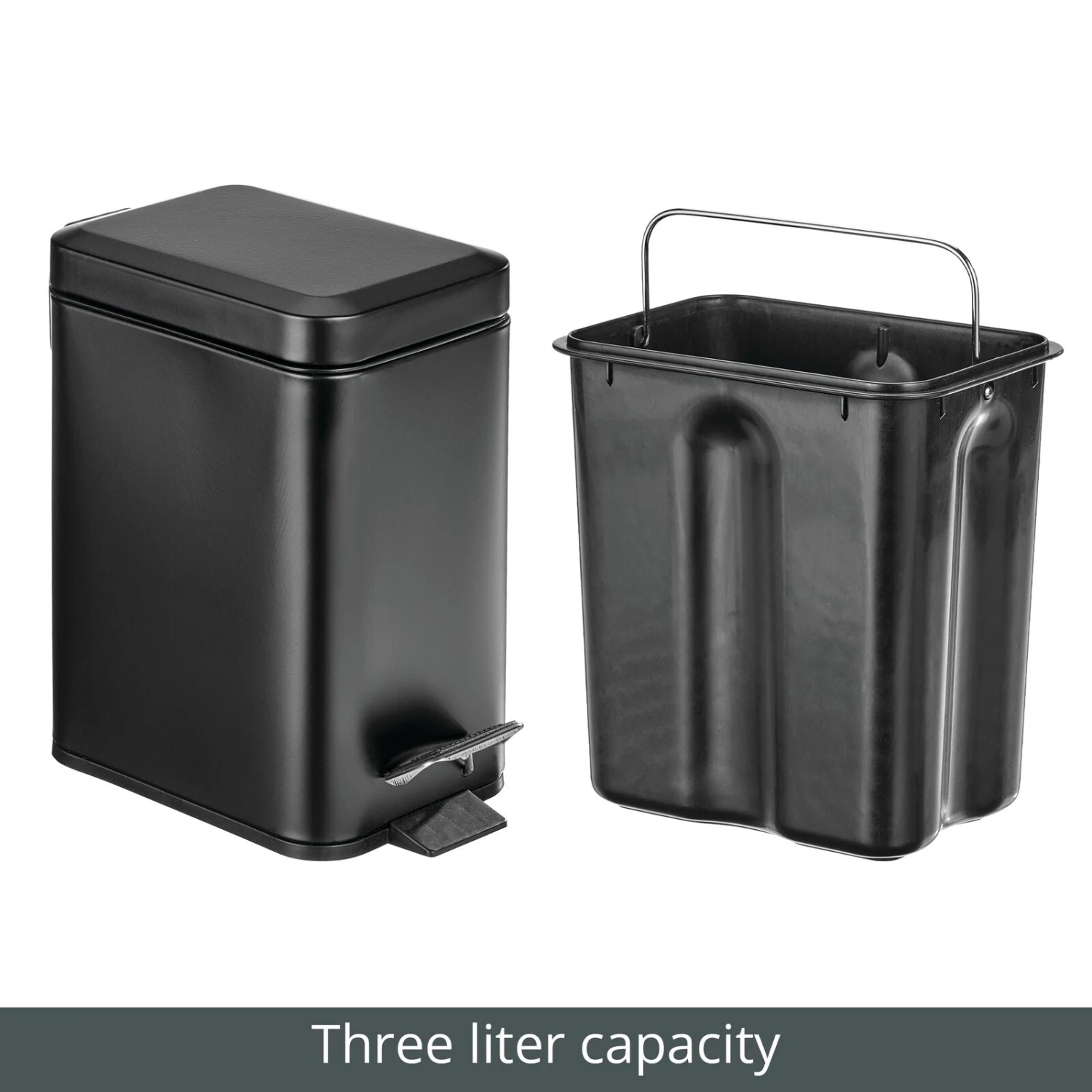 3-Liter Rectangular Step Trash Can 3-Liter Rectangular Step Trash Can -mDesign 1600 300DPI 23765MDBST detail1