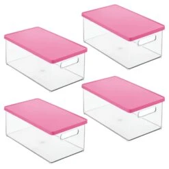 Stackable Bath Box With Lid And Handles 15 X 8.5 X 6 8 Stackable Bath Box With Lid And Handles 15 X 8.5 X 6 -mDesign 1600 300DPI 24042MDBST.MAIN 3