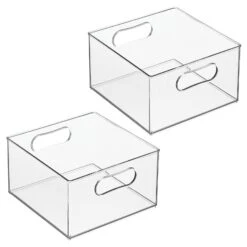 Clear Stackable Office Bins 10 X 10 X 6 4 Clear Stackable Office Bins 10 X 10 X 6 -mDesign 1600 300DPI 24472MDBST.MAIN 3 61a7153e 4ad0 43a3 a476 ca9a53a02e71