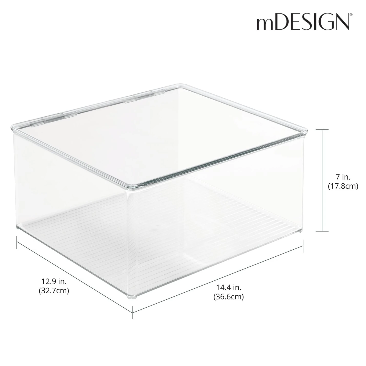 3-Piece Stackable Storage Bin Set 3-Piece Stackable Storage Bin Set -mDesign 1600 300DPI RFQ 11349 clear dims