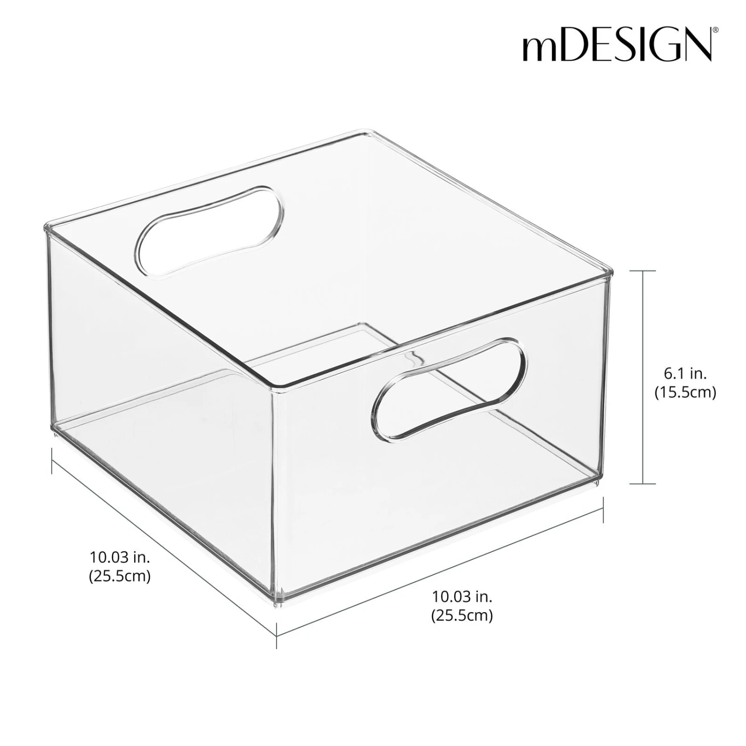 Clear Stackable Closet Bins 10 x 10 x 6 Clear Stackable Closet Bins 10 X 10 X 6 -mDesign 1600 300DPI RFQ 45005 clear dims 69690013 eff7 48e3 b33e 0367515d11d2
