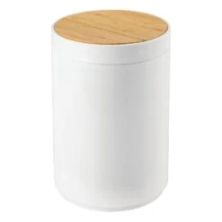 5-Liter Bamboo Swing Lid Trash Can 2 5-Liter Bamboo Swing Lid Trash Can -mDesign 1600 Square JPG 01271MDBA.MAIN