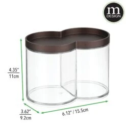 Stackable Divided Vanity Canister 5 Stackable Divided Vanity Canister -mDesign 1600 Square JPG 02161MDBST