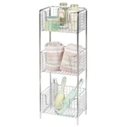 3-Tier Bathroom Basket Stand 8 3-Tier Bathroom Basket Stand -mDesign 1600 Square JPG 02703MDBST.MAIN