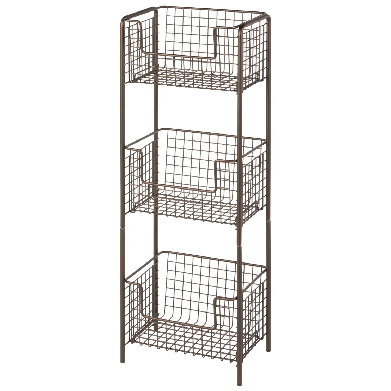 3-Tier Kitchen Basket Stand 3-Tier Kitchen Basket Stand -mDesign 1600 Square JPG 02704MDBST.PT05