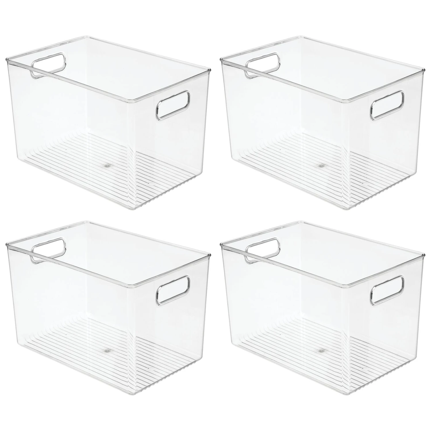 Clear Plastic Bin with Handles 12 x 8 x 8 Clear Plastic Bin With Handles 12 X 8 X 8 -mDesign 1600 Square JPG 03804MDHS new