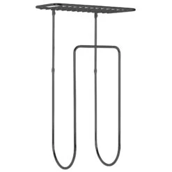 mDesign 9 Wall-Mounted Towel Rack With Shelf