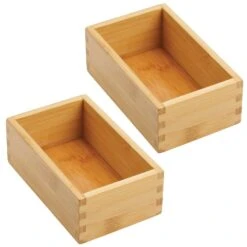 Bamboo Kitchen Drawer Organizer 6.5 X 4 X 2.5