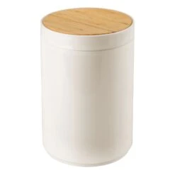 5-Liter Bamboo Swing Lid Trash Can 3 5-Liter Bamboo Swing Lid Trash Can -mDesign 1600 Square JPG 06134MDBA.MAIN