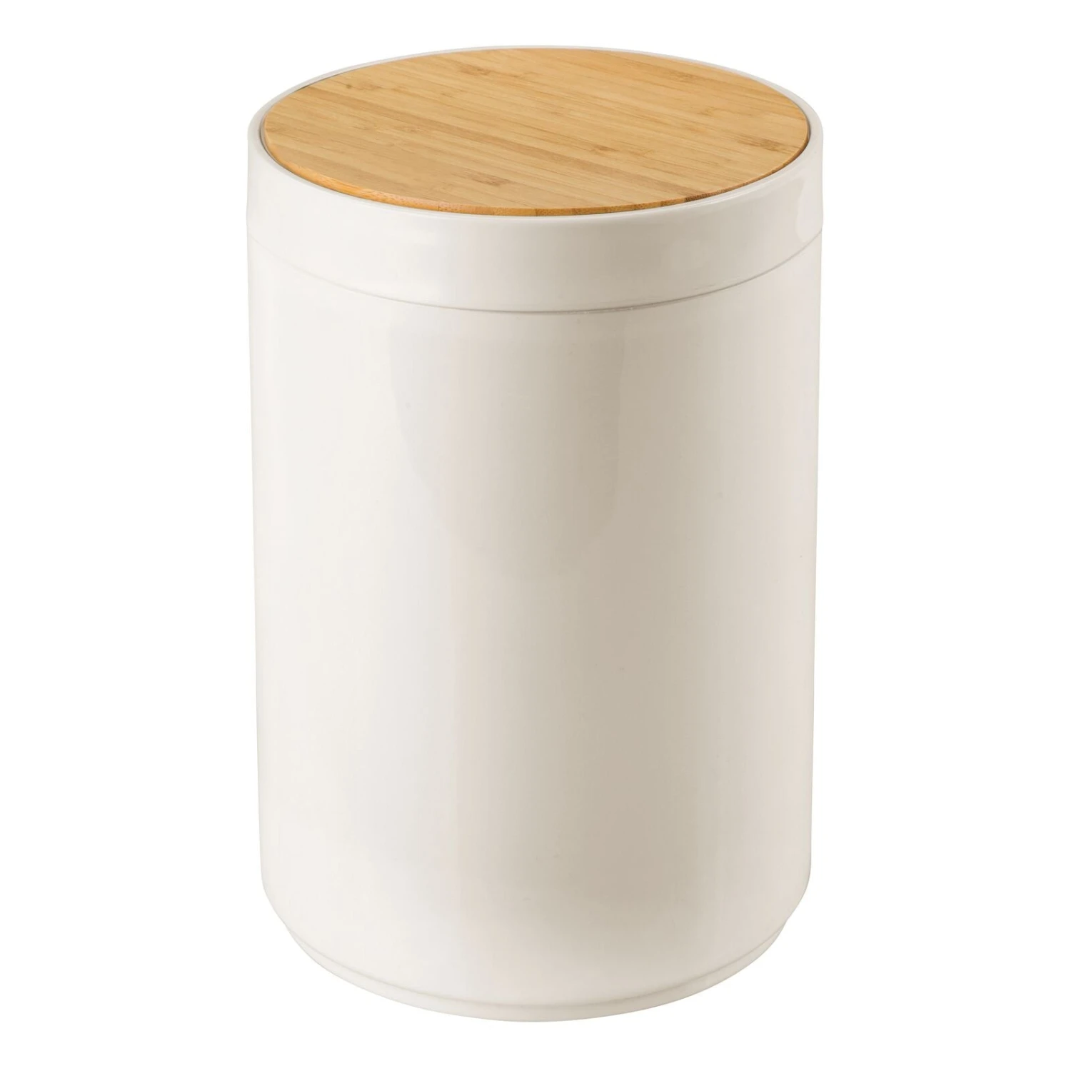 5-Liter Bamboo Swing Lid Trash Can 5-Liter Bamboo Swing Lid Trash Can -mDesign 1600 Square JPG 06134MDBA.MAIN