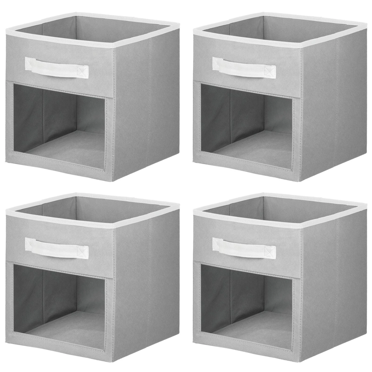 Fabric Storage Cubes with Window 10.5 x 10.5 x 11 Fabric Storage Cubes With Window 10.5 X 10.5 X 11 -mDesign 1600 Square JPG 06455MDB.MAIN 3