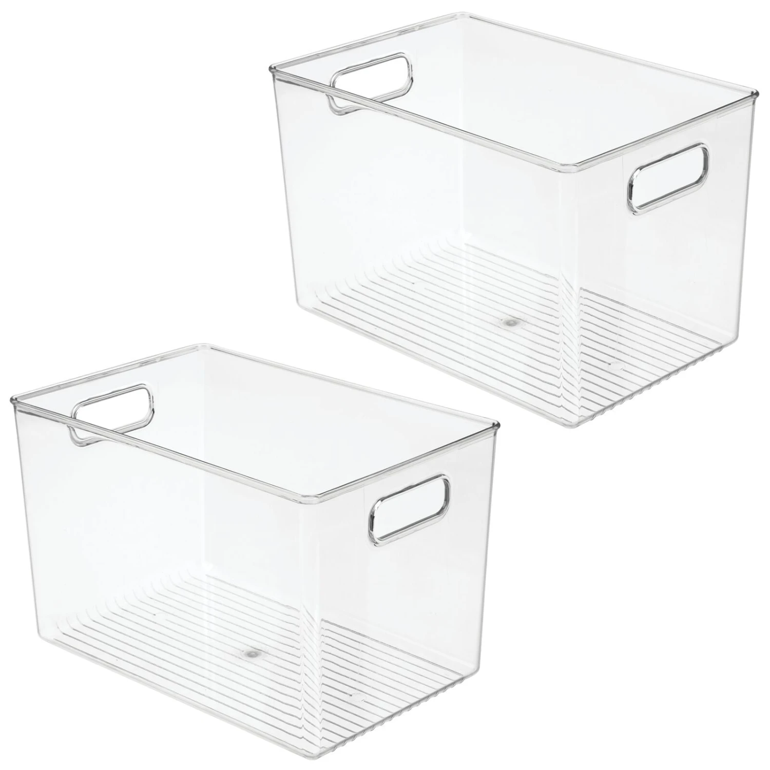 Clear Plastic Bin with Handles 12 x 8 x 8 Clear Plastic Bin With Handles 12 X 8 X 8 -mDesign 1600 Square JPG 06723MDHS new