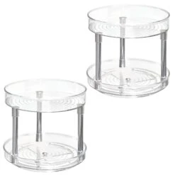 2-Tier Lazy Susan Turntable -mDesign 1600 Square JPG 06786MDBST.PT02