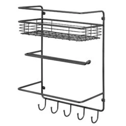 Kitchen Organizer Rack With Paper Towel Holder