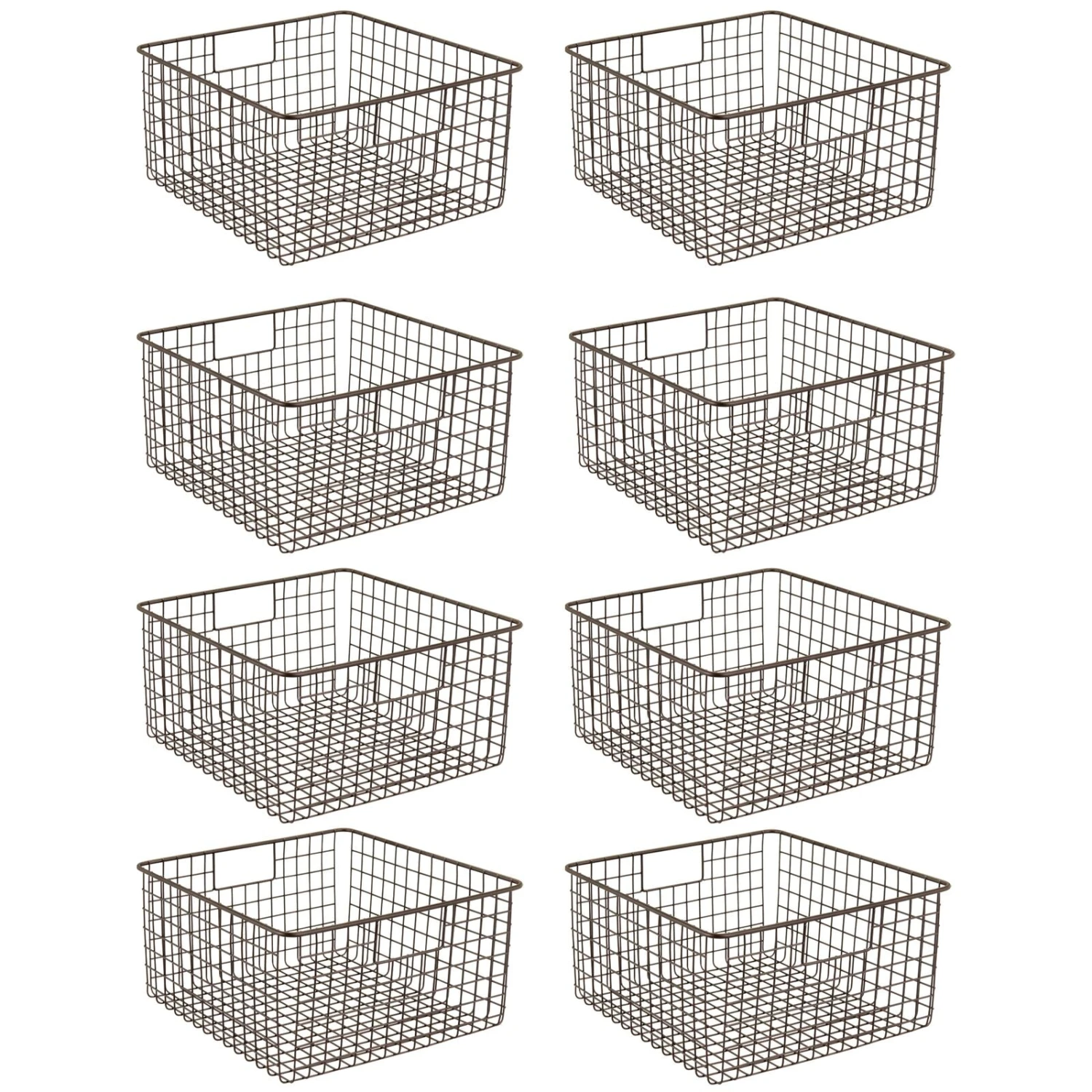 Wire Pantry Basket with Handles 12 x 12 x 6 Wire Pantry Basket With Handles 12 X 12 X 6 -mDesign 1600 Square JPG 07313MDK.MAIN 3