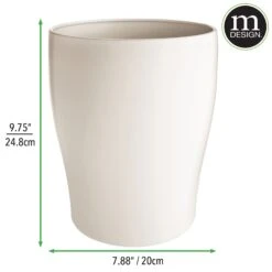 6.3-Liter Bathroom Trash Can 8 6.3-Liter Bathroom Trash Can -mDesign 1600 Square JPG 07796MDBA DIMS