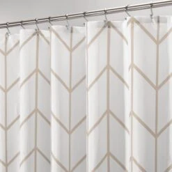 mDesign 53 Modern Chevron Shower Curtain