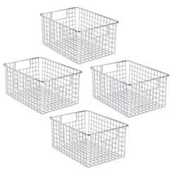 Wire Pantry Basket With Handles 12 X 9 X 6 14 Wire Pantry Basket With Handles 12 X 9 X 6 -mDesign 1600 Square JPG 08741MDCO.PT02