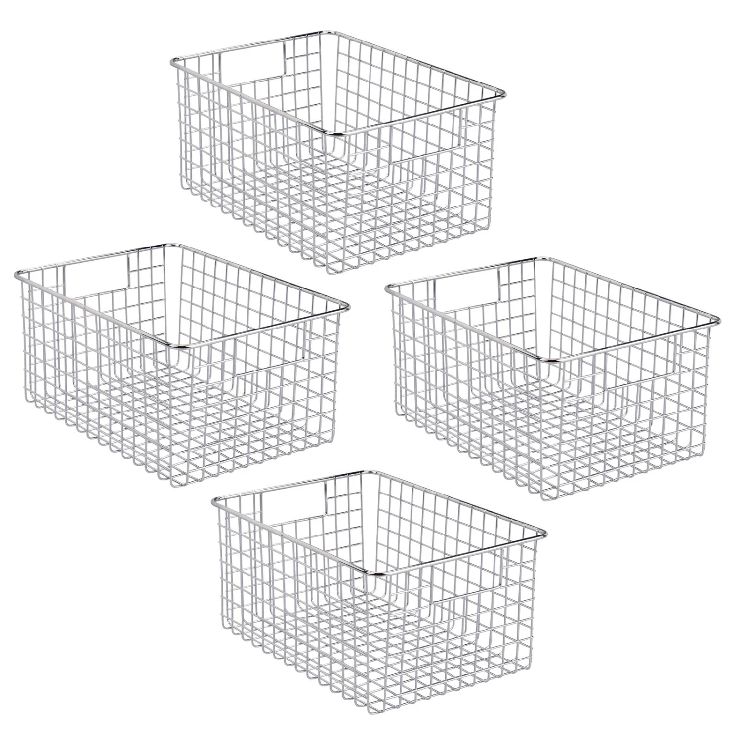 Wire Pantry Basket with Handles 12 x 9 x 6 Wire Pantry Basket With Handles 12 X 9 X 6 -mDesign 1600 Square JPG 08741MDCO.PT02