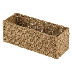 mDesign 23 Woven Seagrass Basket 6 X 15 X 5.5