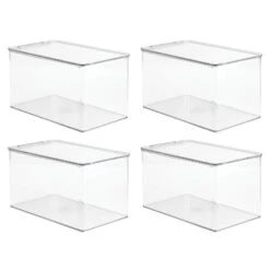 Clear Stackable Shoe Box 13 X 7 X 7 6 Clear Stackable Shoe Box 13 X 7 X 7 -mDesign 1600 Square JPG 09938MDT.PT02 1