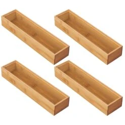 Bamboo Kitchen Drawer Organizer 12 X 3 X 2