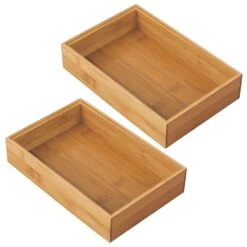 Bamboo Kitchen Drawer Organizer 9 X 6 X 2