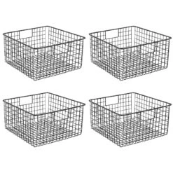Wire Pantry Basket With Handles 12 X 12 X 6 14 Wire Pantry Basket With Handles 12 X 12 X 6 -mDesign 1600 Square JPG 12628MDK.MAIN 3