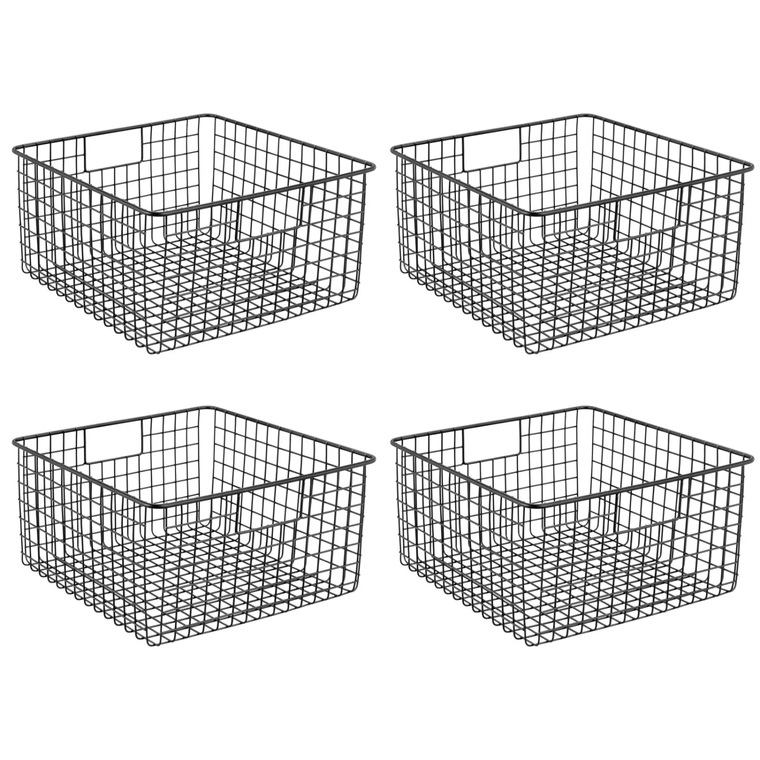 Wire Pantry Basket with Handles 12 x 12 x 6 Wire Pantry Basket With Handles 12 X 12 X 6 -mDesign 1600 Square JPG 12628MDK.MAIN 3