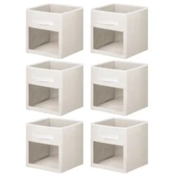 Fabric Storage Cubes With Window 10.5 X 10.5 X 11 11 Fabric Storage Cubes With Window 10.5 X 10.5 X 11 -mDesign 1600 Square JPG 13053MDB.MAIN 3