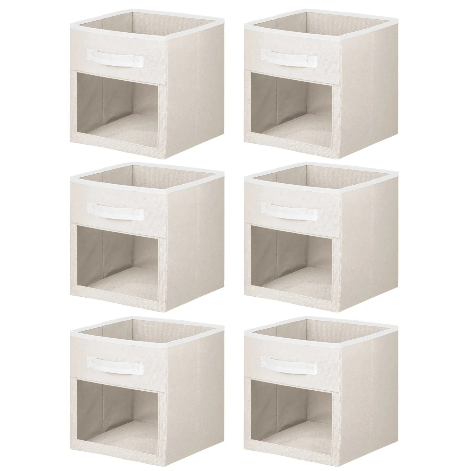 Fabric Storage Cubes with Window 10.5 x 10.5 x 11 Fabric Storage Cubes With Window 10.5 X 10.5 X 11 -mDesign 1600 Square JPG 13053MDB.MAIN 3
