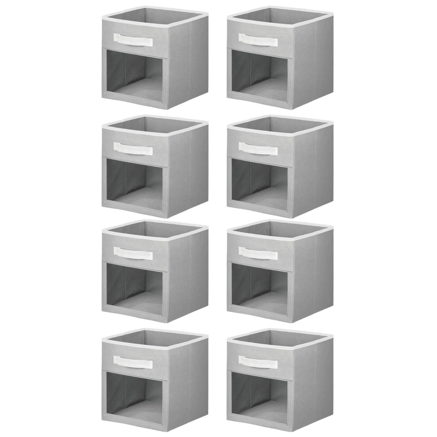 Fabric Storage Cubes with Window 10.5 x 10.5 x 11 Fabric Storage Cubes With Window 10.5 X 10.5 X 11 -mDesign 1600 Square JPG 13054MDB.MAIN 3