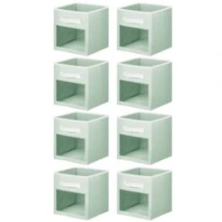 Fabric Storage Cubes With Window 10.5 X 10.5 X 11 7 Fabric Storage Cubes With Window 10.5 X 10.5 X 11 -mDesign 1600 Square JPG 13067MDB.MAIN 3
