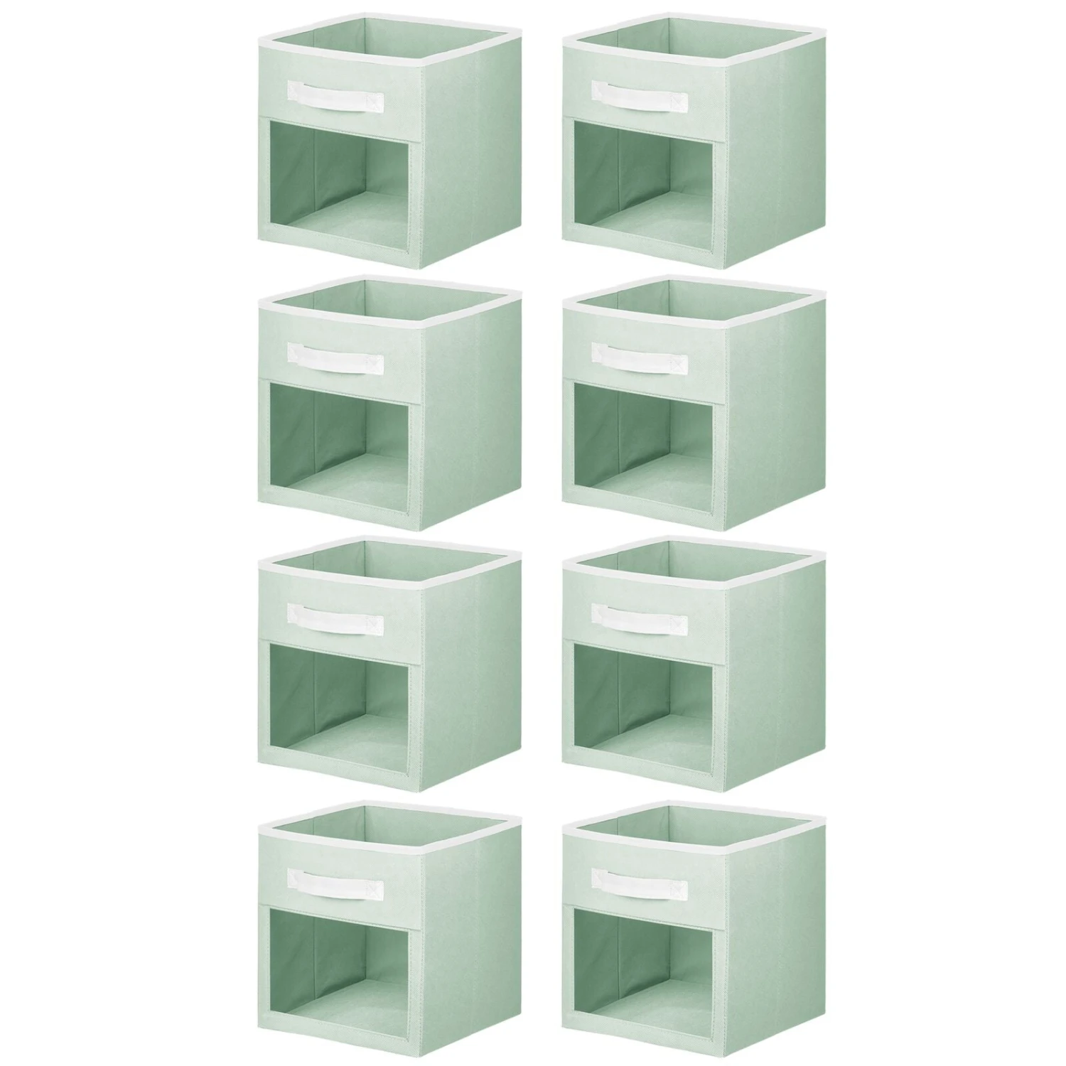 Fabric Storage Cubes with Window 10.5 x 10.5 x 11 Fabric Storage Cubes With Window 10.5 X 10.5 X 11 -mDesign 1600 Square JPG 13067MDB.MAIN 3
