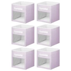 Fabric Storage Cubes With Window 10.5 X 10.5 X 11 5 Fabric Storage Cubes With Window 10.5 X 10.5 X 11 -mDesign 1600 Square JPG 13074MDB.MAIN 3