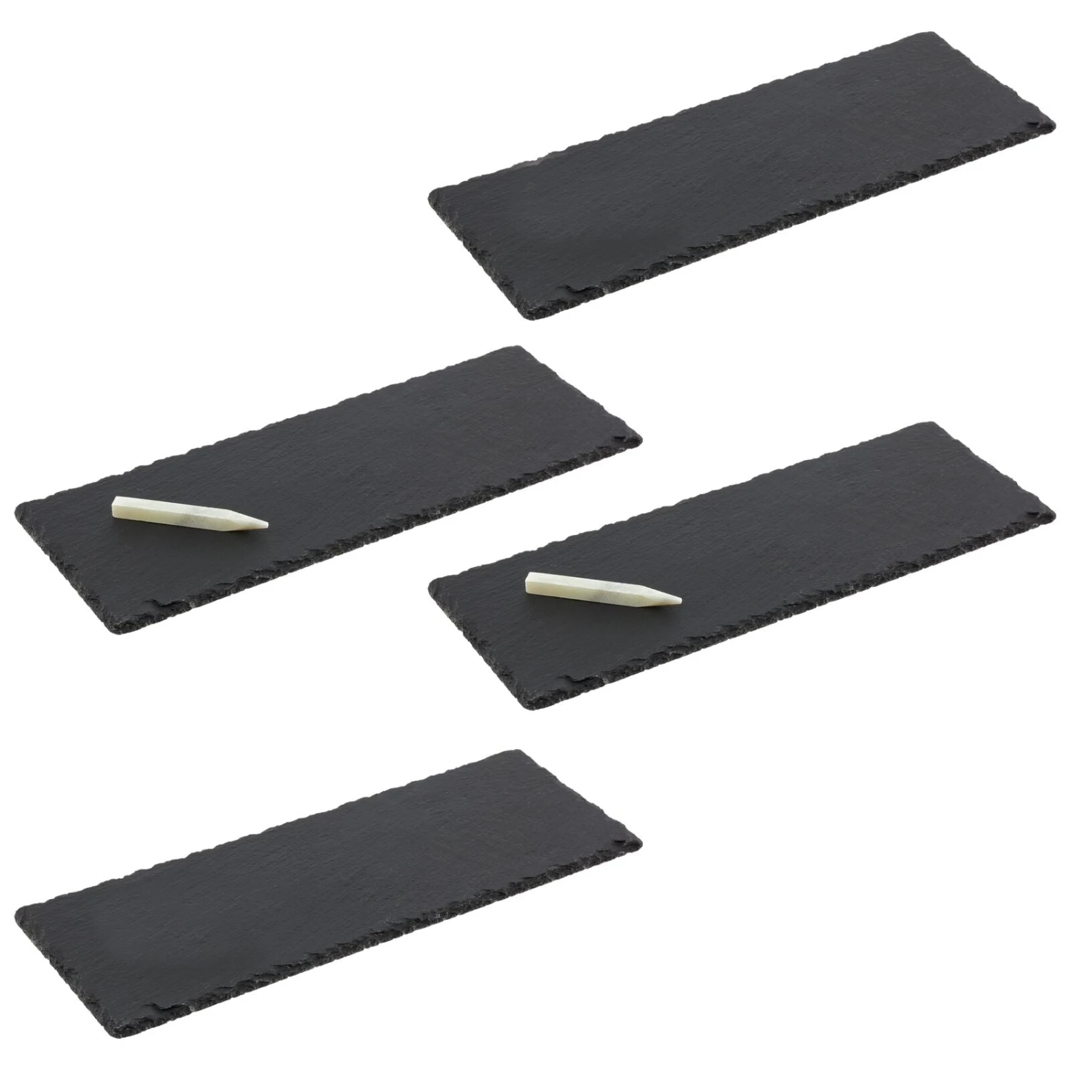 Natural Slate Serving Board Set with Chalk Natural Slate Serving Board Set With Chalk -mDesign 1600 Square JPG 13163MDK Outline