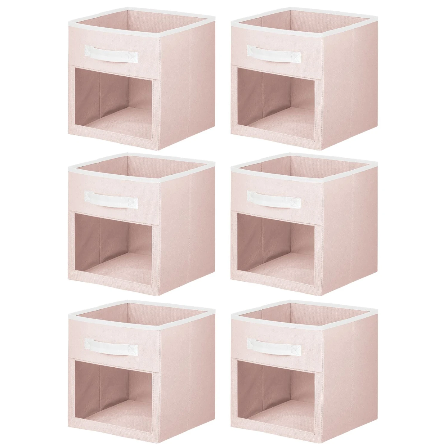 Fabric Storage Cubes with Window 10.5 x 10.5 x 11 Fabric Storage Cubes With Window 10.5 X 10.5 X 11 -mDesign 1600 Square JPG 13293MDB.MAIN 3