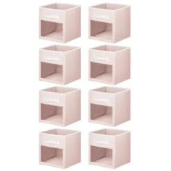 Fabric Storage Cubes With Window 10.5 X 10.5 X 11 12 Fabric Storage Cubes With Window 10.5 X 10.5 X 11 -mDesign 1600 Square JPG 13294MDB.MAIN 3