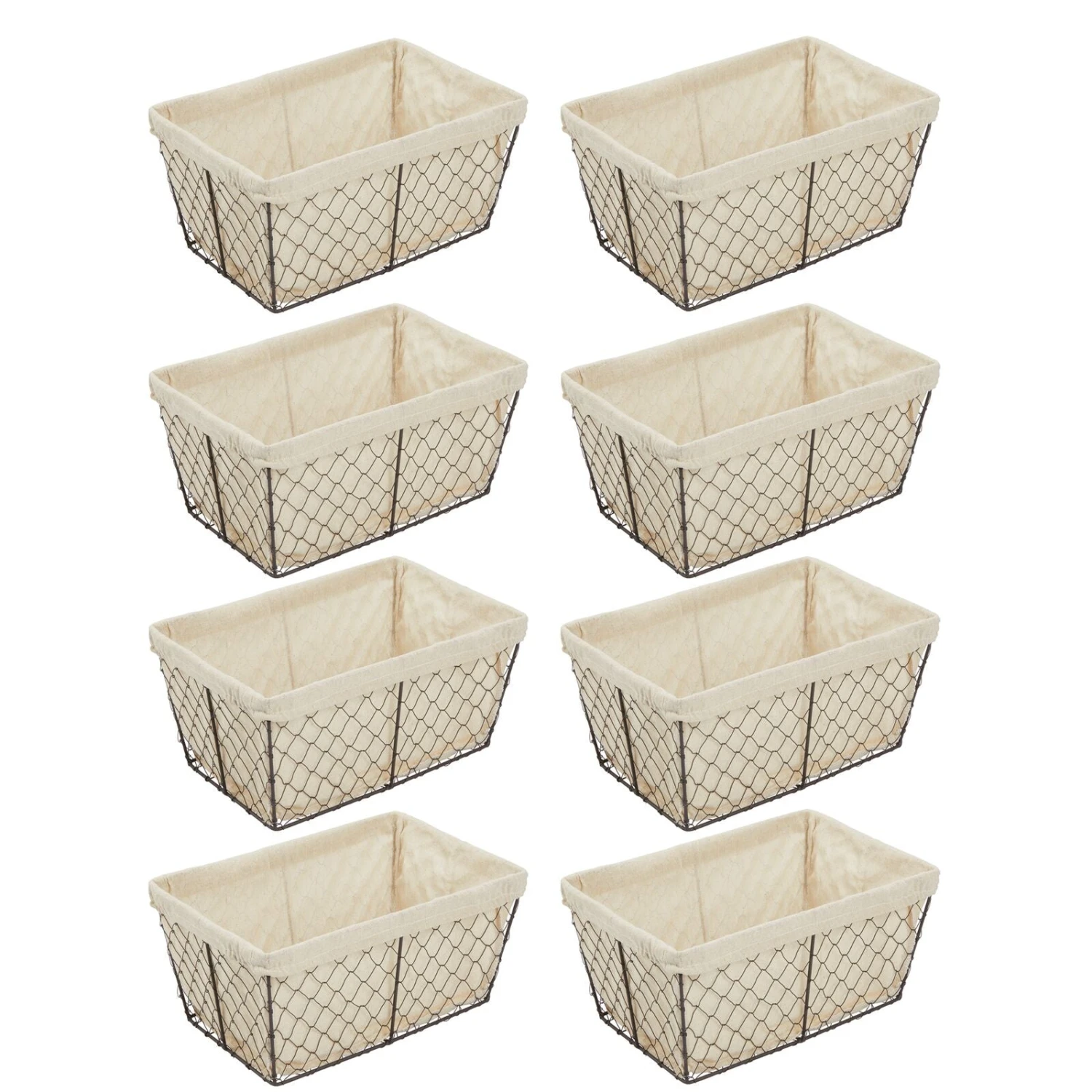 Wire Basket with Fabric Liner Wire Basket With Fabric Liner -mDesign 1600 Square JPG 14711MDHS.MAIN 3