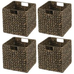 Black Wash Woven Hyacinth Cube Storage Basket 10.5 X 10.5 X 10.5 7 Black Wash Woven Hyacinth Cube Storage Basket 10.5 X 10.5 X 10.5 -mDesign 1600 Square JPG 14791MDK.MAIN 3 4e655d8a 9139 4c5f b2a8 f8d53279ff93