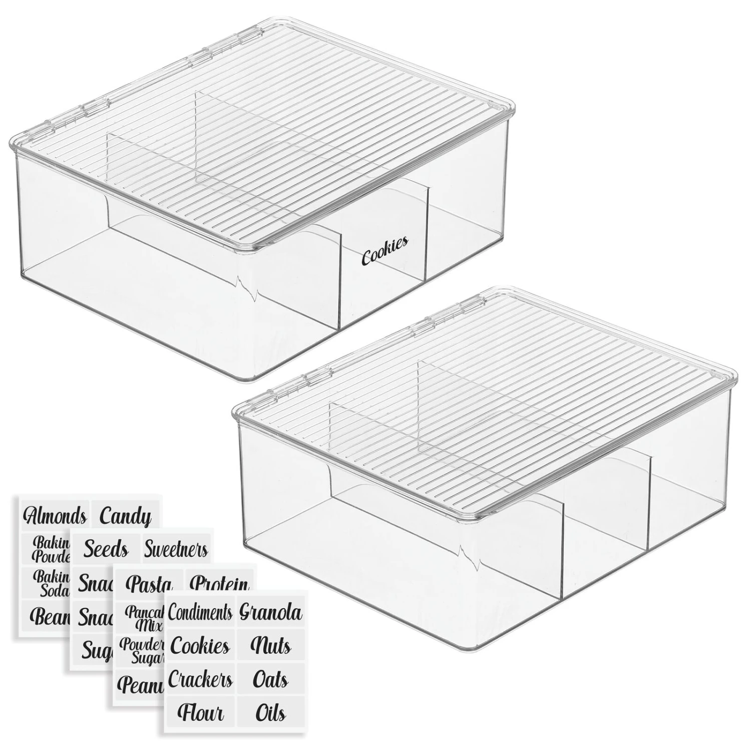 3-Section Stackable Bin with Pantry Labels 3-Section Stackable Bin With Pantry Labels -mDesign 1600 Square JPG 17136MDK.MAIN 4