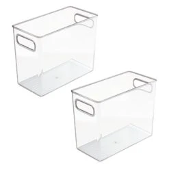 Tall Kitchen Bin With Handles 9.5 X 4.5 X 8 5 Tall Kitchen Bin With Handles 9.5 X 4.5 X 8 -mDesign 1600 Square JPG 1729MDK.PT01